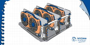 Illustration of Bitcoin mining rig