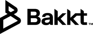 Logo of Bakkt, featuring a bold, stylized "B" next to the capitalized word "Bakkt" with a trademark symbol