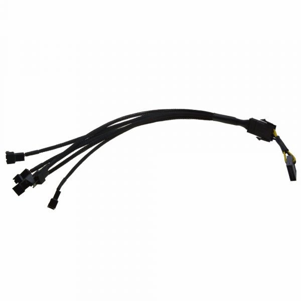 SATA 1 to 6 way 3-Pin Fan PWM Power Supply Cable Y Splitter