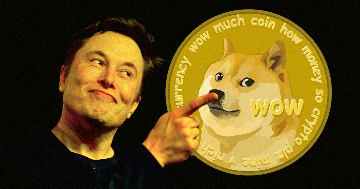 Cryptocurrency doge and Elon musk