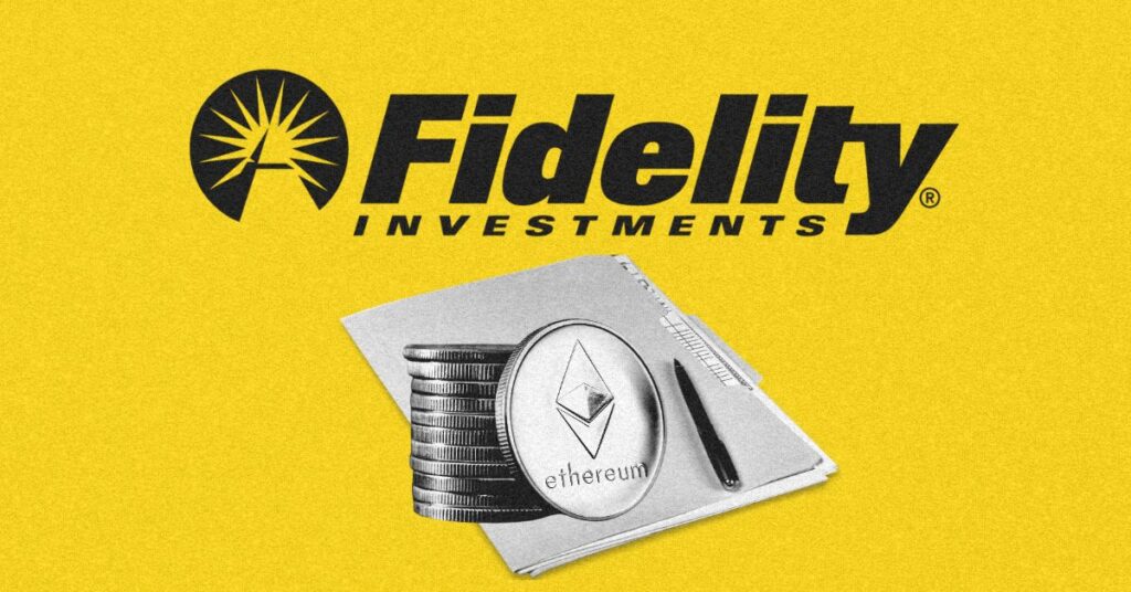 Fidelity Investments logo with Ethereum coin