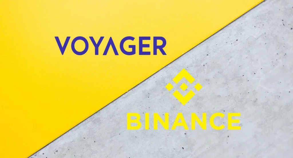 Binance and Voyager Digital Logo