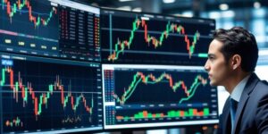Trader analyzing crypto market charts influenced by Energy Prices 